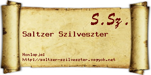 Saltzer Szilveszter névjegykártya