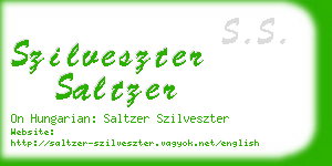 szilveszter saltzer business card